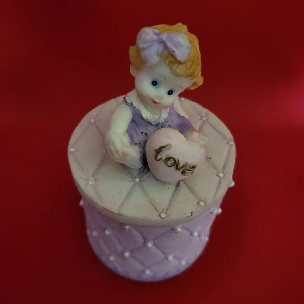 Prestige Baby Love Purple Trinket Box
